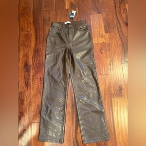Abercrombie & Fitch Dark Brown Leather Pants